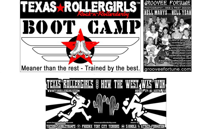Texas Rollergirls Boot Camp Tshirt Detail